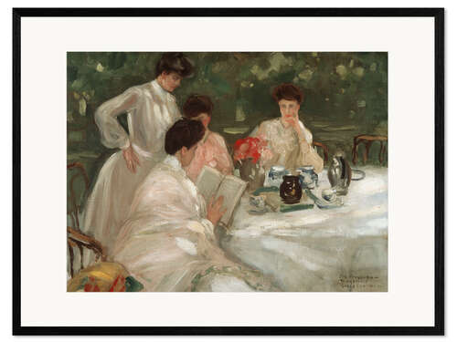 Plakat artystyczny premium w ramie Tea in the Garden