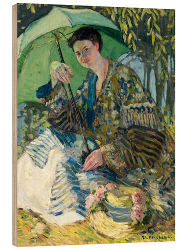 Wood print Lady With a Parasol, 1905