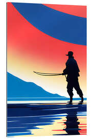 Tableau en plexi-alu Fishermen at sunset