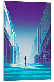 Magnettafel Futuristische Stadt