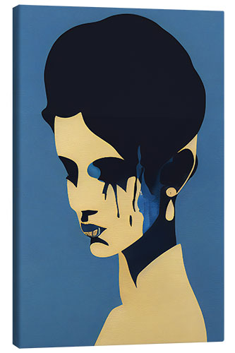 Canvas print Classy Portrait in Blue