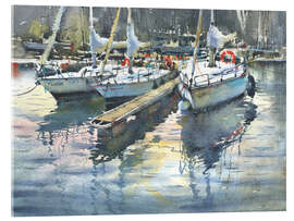 Acrylic print Yachts in the port