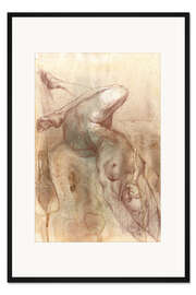 Gerahmter Kunstdruck Nackte Leidenschaft