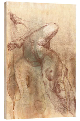 Hout print Naked Passion