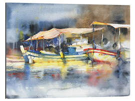 Aluminium print Fishing Boats in the Harbour