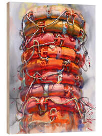 Hout print Life buoys