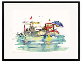 Kehystetty taidepainatus Fishing Boats