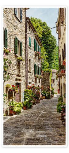 Door poster Flower Lane in Italy