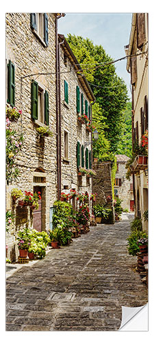 Door sticker Flower Lane in Italy