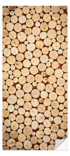 Door sticker Decorative Wood Pile