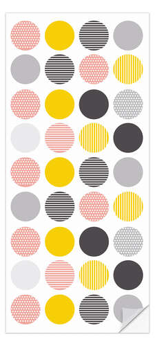 Door sticker Happy Circles