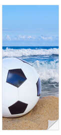 Door sticker Football on the beach - Kidz Collection