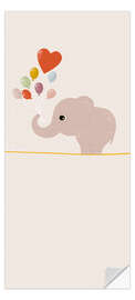 Deursticker Elephant with balloons I - Kidz Collection