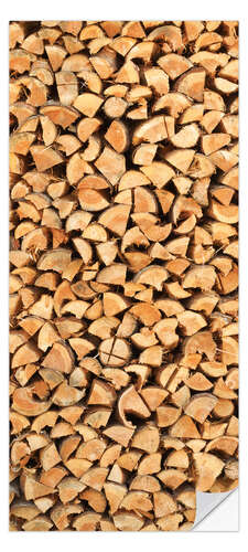 Door sticker Stack of Firewood