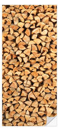Door sticker Stack of Firewood