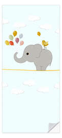 Door sticker Elephant with balloons II - Kidz Collection
