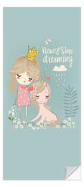 Deursticker Never Stop Dreaming