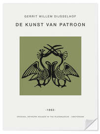 Selvklebende plakat Two Exotic Birds, 1892