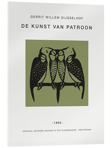 Acrylic print Three Sleeping Owls, 1892