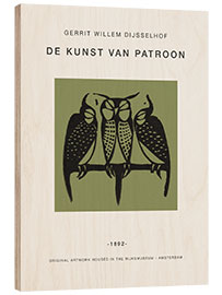 Print på træ  Three Sleeping Owls, 1892 - Gerrit Willem Dijsselhof
