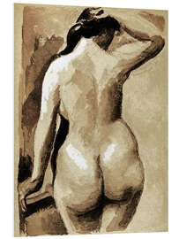 Foam board print Nude Female Portrait