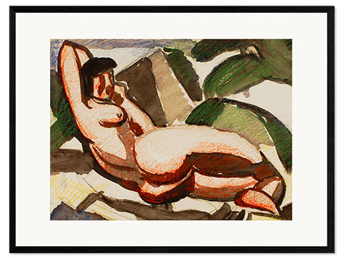 Framed art print Vintage Erotic Female Nude
