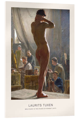 Acrylic print Male Nude in the Studio of Bonnat, 1877