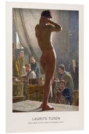 Foam board print Male Nude in the Studio of Bonnat, 1877