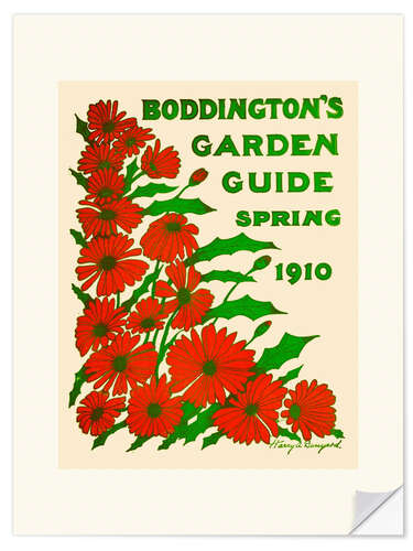 Selvklebende plakat Boddington's Garden, 1910