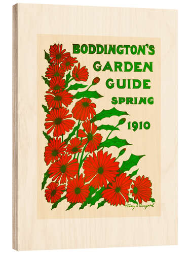 Wood print Boddington's Garden, 1910