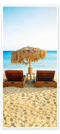 Door poster Sunny Place on the Beach