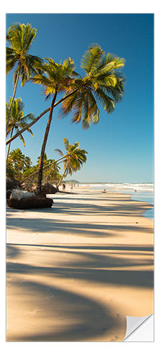 Dørtapet Dream beach with palm trees