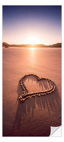 Door sticker Beach Love