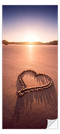 Door sticker Beach Love