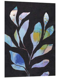 Quadro em PVC Blue Leaves