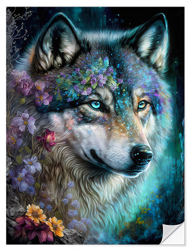 Sticker mural Fantasy Wolf