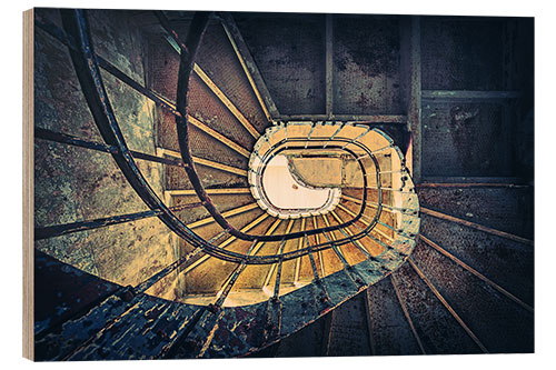 Wood print Stair spiral