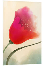 Magnettafel Sommerblume in Rot