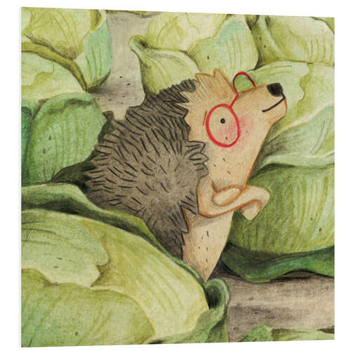 PVC print Hedgehog in the Cabbage Field