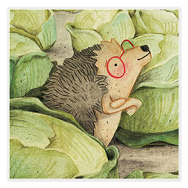 Póster  Hedgehog in the Cabbage Field - Alex Peter