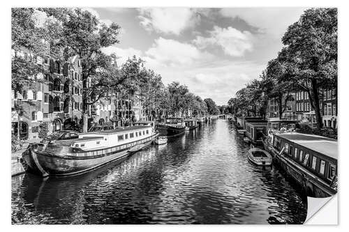 Sticker mural Houseboats on the Brouwersgracht in Amsterdam