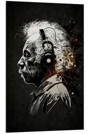 Magnettafel Einstein Headphones Pop Art