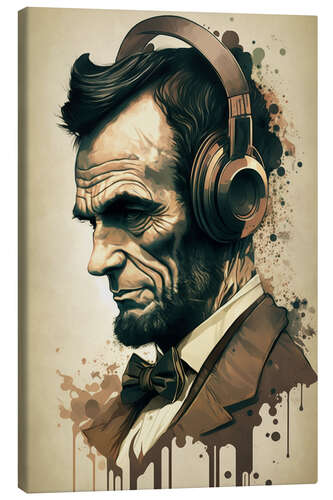 Lienzo Lincoln Headphones Pop Art