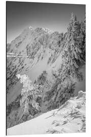 Magnettafel Verschneiter Winterwald am Tegelberg im Allgäu