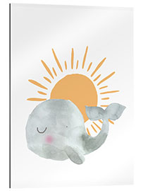 Cuadro de plexi-alu Little Whale and Sun