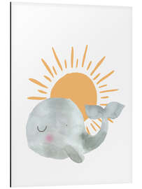 Magnettafel Kleiner Wal und Sonne