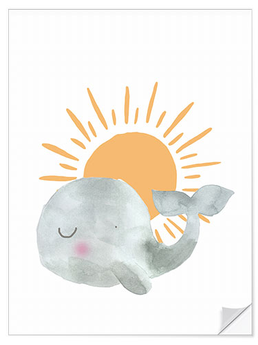 Wall sticker Little Whale and Sun
