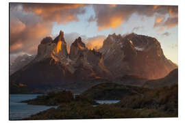 Alubild Torres del Paine Glühen