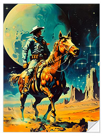 Selvklæbende plakat The Space Cowboy