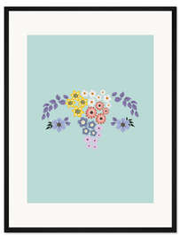 Gerahmter Kunstdruck Floral Womb